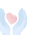 Illustration of hands cradling a heart